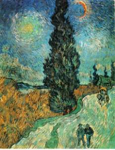 Van Gogh- A cypress in a stary night